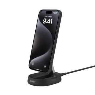 Belkin BOOSTCHARGE PRO Convertible Qi2 15w Magnetic Charging Stand, w/o PSU - Black
