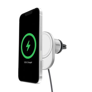 Belkin BoostCharge Pro Wireless Car Charger with Official MagSafe Charging 15W Qi2 CLA - White