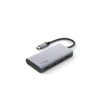 Belkin CONNECT USB-C 4in1 Multiport adapter - Grey