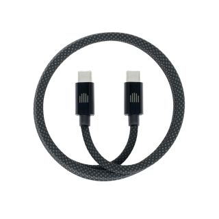 Dviced Magnetic Braided Cable USB-C to USB-C, 1,25m - dark grey
