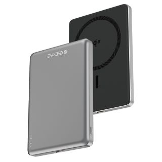 Dviced Qi2 Ultrathin MagSafe Power bank 5000mAh - Black/Grey