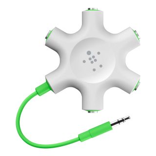Belkin ROCKSTAR 5 x 3 5mm Jack Audio Splitter - White