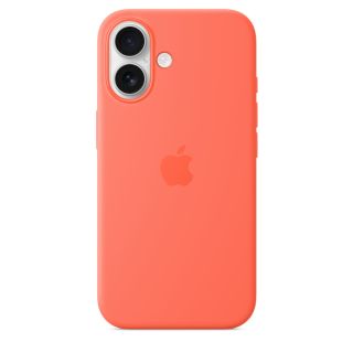 Apple iPhone 16 Silicone Case with MagSafe - Tangerine (SEASONAL)