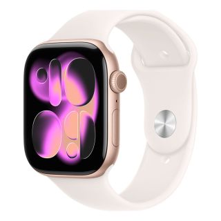 Apple Watch S11 GPS 46mm Rose Gold Aluminium Case with Light Blush Sport Band - S/M