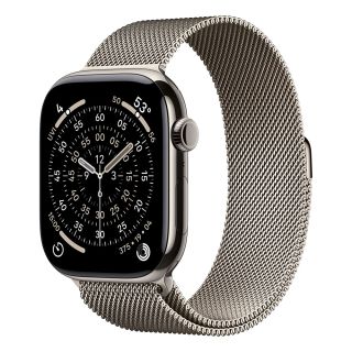 Apple Watch S11 Cellular 46mm Natural Titanium Case with Natural Milanese Loop - M/L