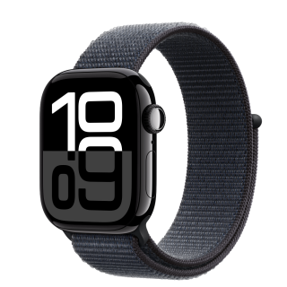 Apple Watch S10 GPS 42mm Jet Black Alu Case with Ink Sport Loop
