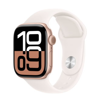 Apple Watch S10 GPS 42mm Rose Gold Alu Case with Light Blush Sport Band - M/L