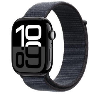 Apple Watch S10 Cellular 46mm Jet Black Alu Case with Ink Sport Loop