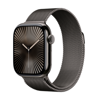 Apple Watch S10 Cellular 42mm Slate Titanium Case with Slate Milanese Loop