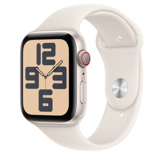 Apple Watch SE2 v3 Cellular 44mm Starlight Alu Case with Starlight Sport Band - M/L