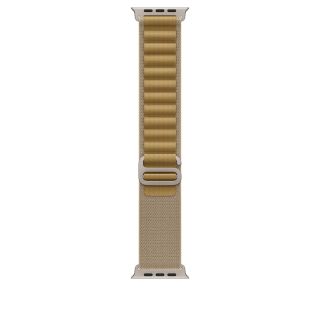 Apple Watch 49mm Loop: Tan Alpine Loop - Medium - Natural Titanium Finish