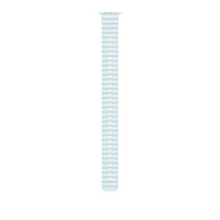 Apple Watch 49mm Band: Ice Blue Ocean Band Extension - Natural Titanium Finish