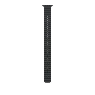 Apple Watch 49mm Band: Black Ocean Band Extension - Natural Titanium Finish