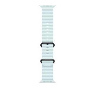Apple Watch 49mm Band: Ice Blue Ocean Band - Black Titanium Finish