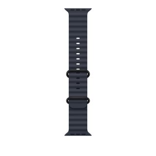Apple Watch 49mm Band: Navy Ocean Band - Black Titanium Finish