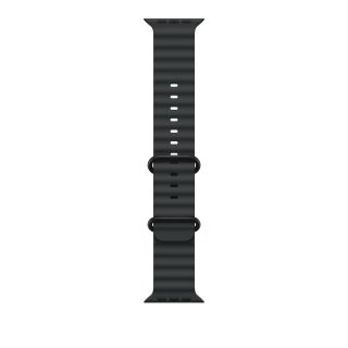 Apple Watch 49mm Band: Black Ocean Band - Black Titanium Finish