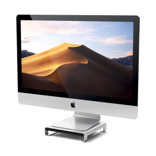 Satechi Aluminum Monitor Stand Hub for iMac - Silver