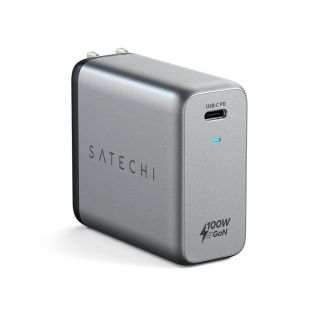 Satechi 100W USB-C PD Wall Charger Gallium Nitride (GaN) charging - Space Grey
