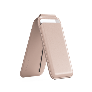 Satechi Vegan-Leather Magnetic Wallet Stand (iPhone 12/13/14/15 all models) - Desert Rose