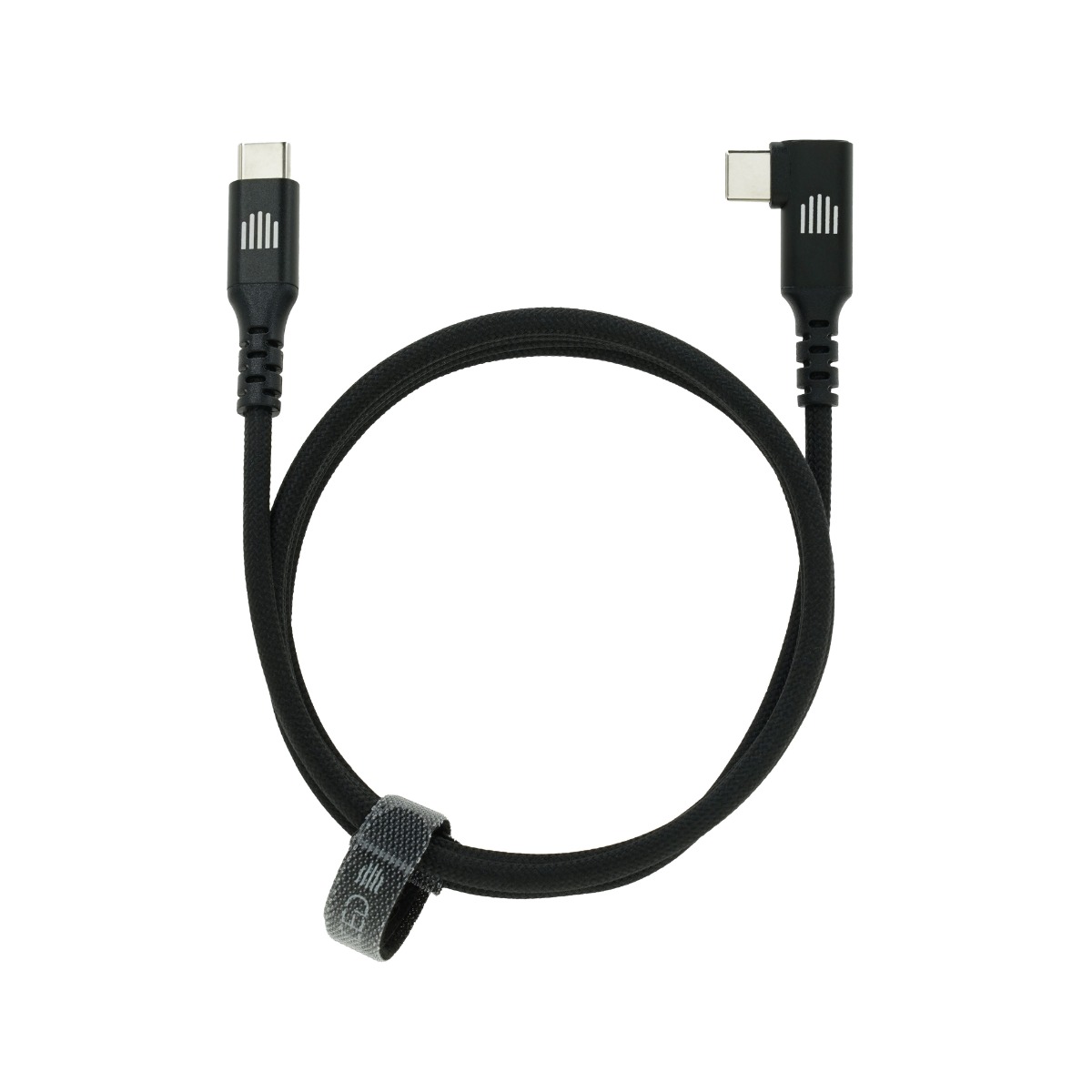 Dviced Angled Braided cable USB-C to USB-C, 1,25m - black