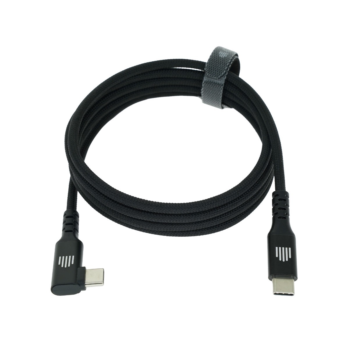 Dviced Angled Braided cable USB-C to USB-C, 1,25m - black