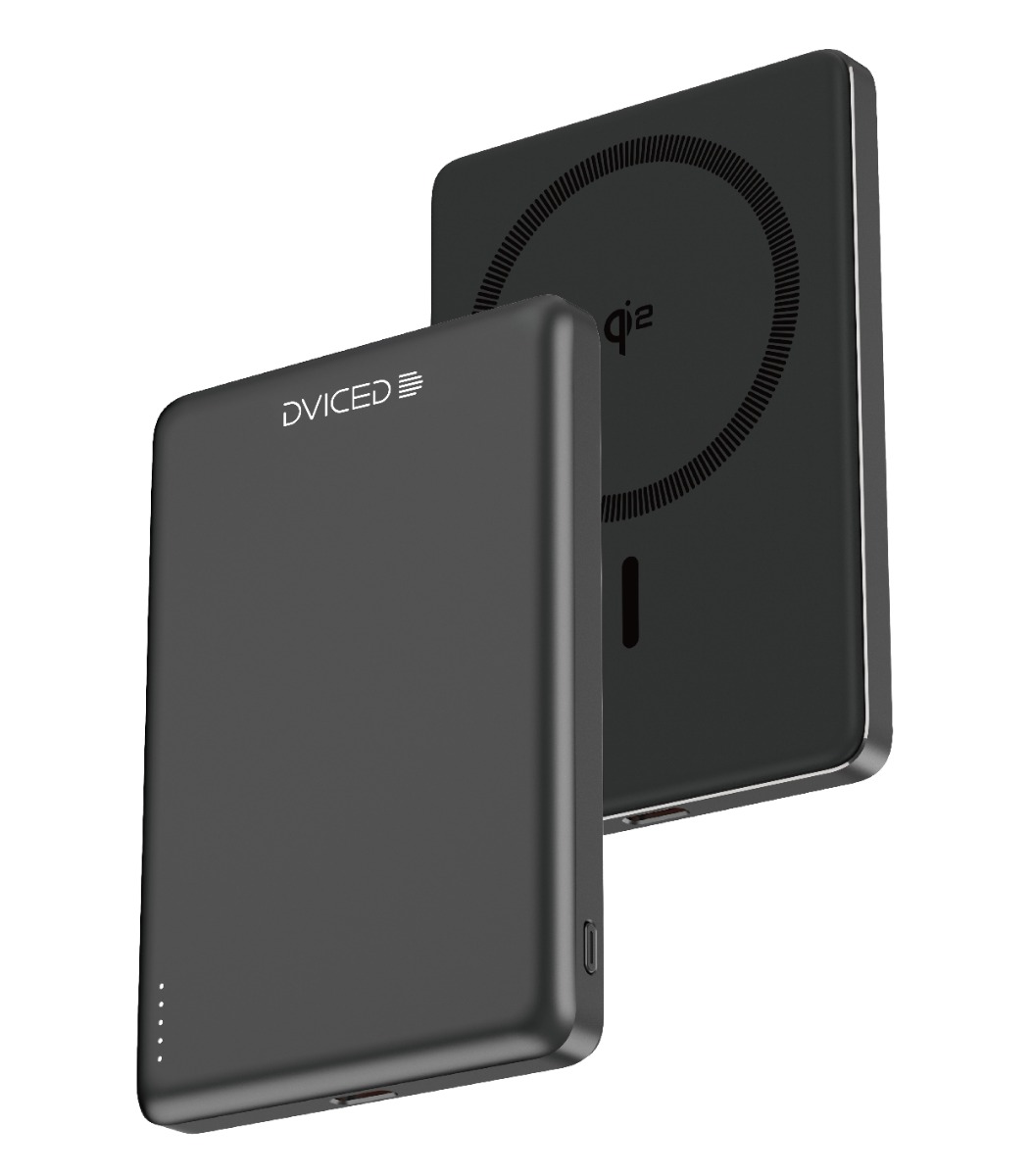 Dviced Qi2 Ultrathin MagSafe Power bank 5000mAh - black