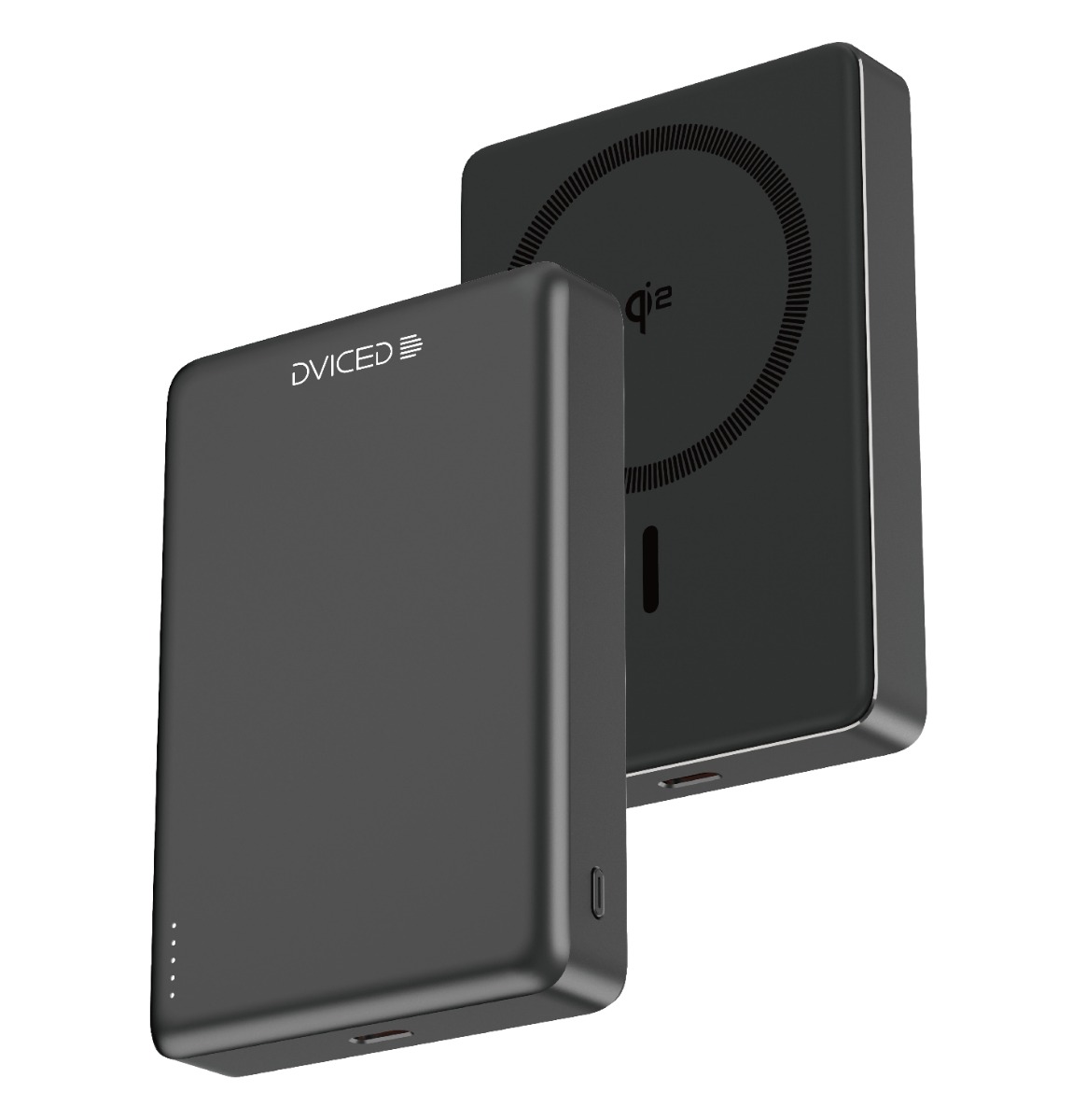 Dviced Qi2 Ultrathin MagSafe Power bank 10000mAh - black