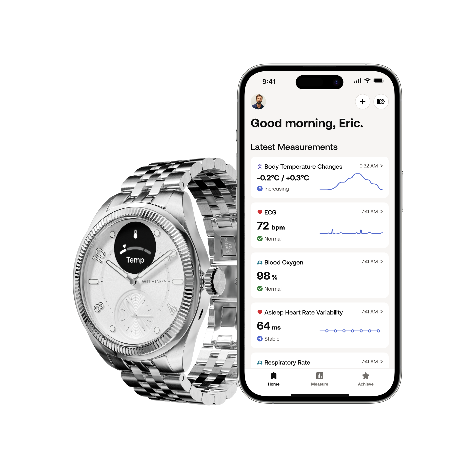 Withings ScanWatch Nova Brilliant 39mm - Titanium Silver