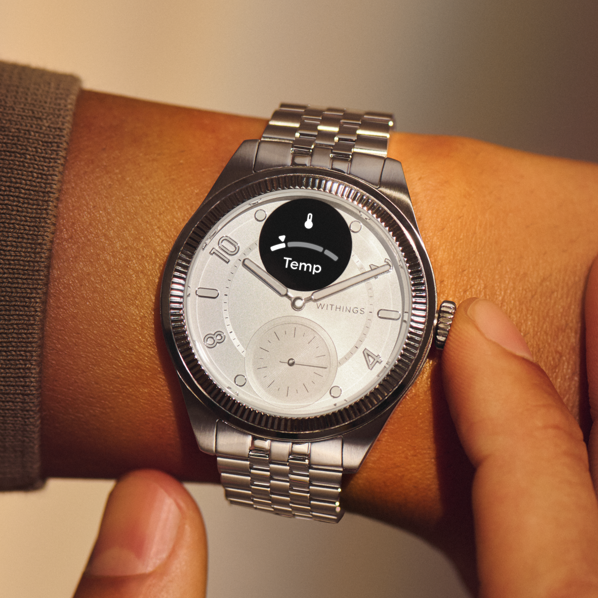 Withings ScanWatch Nova Brilliant 39mm - Titanium Silver