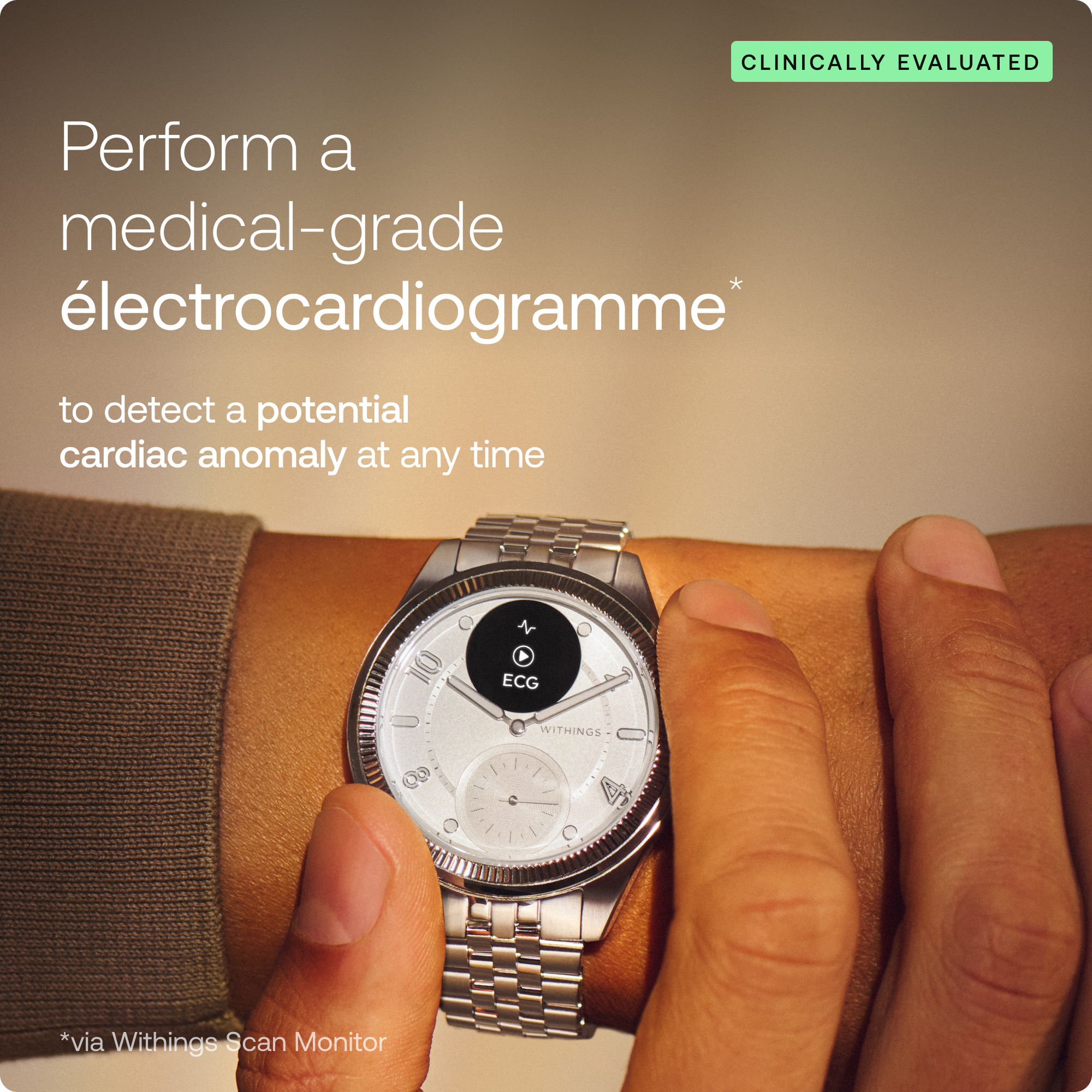 Withings ScanWatch Nova Brilliant 39mm - Titanium Silver