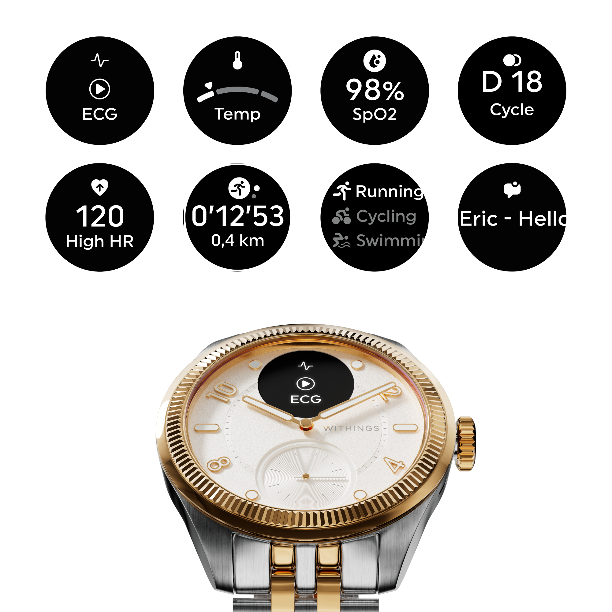 Withings ScanWatch Nova Brilliant 39mm - Gold