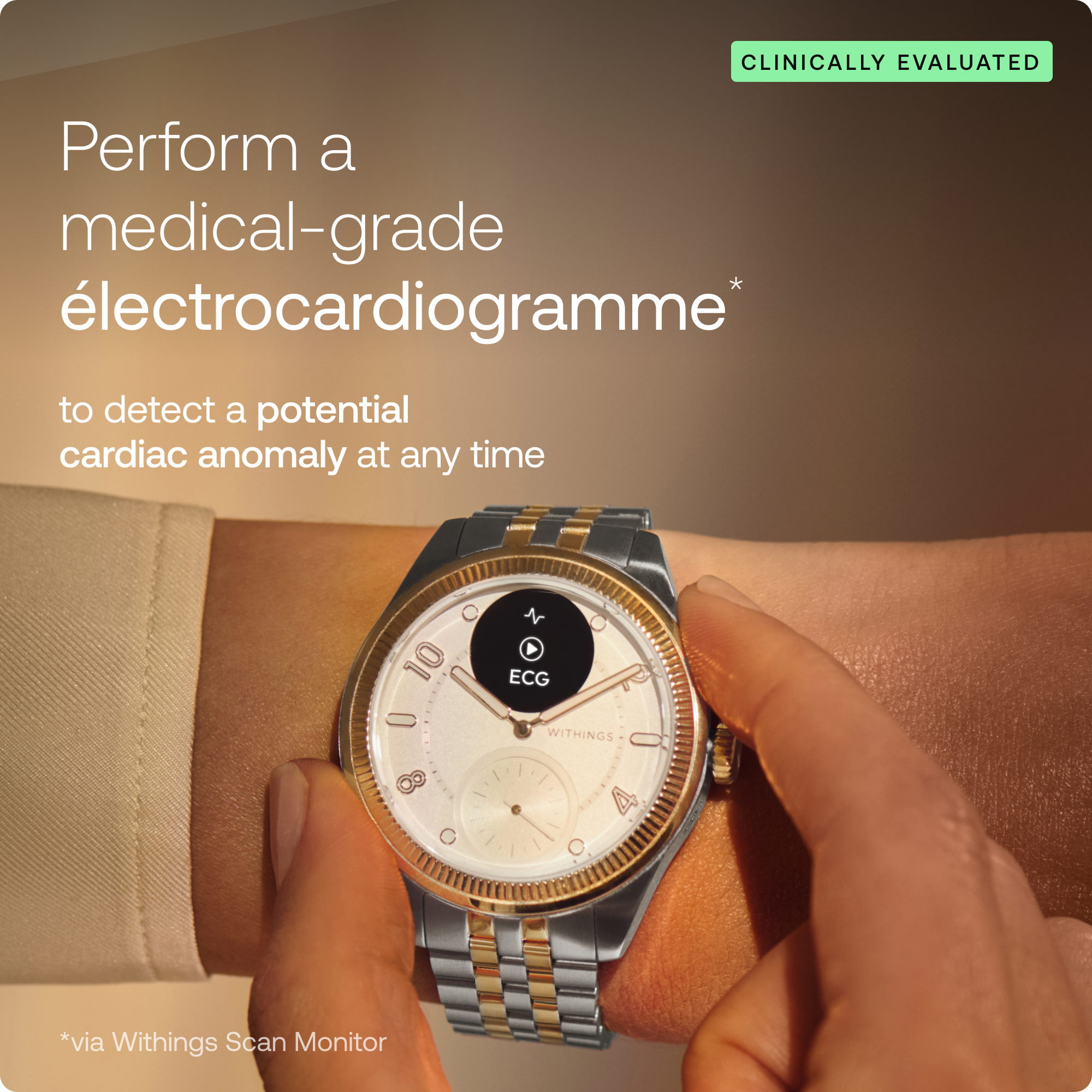 Withings ScanWatch Nova Brilliant 39mm - Gold