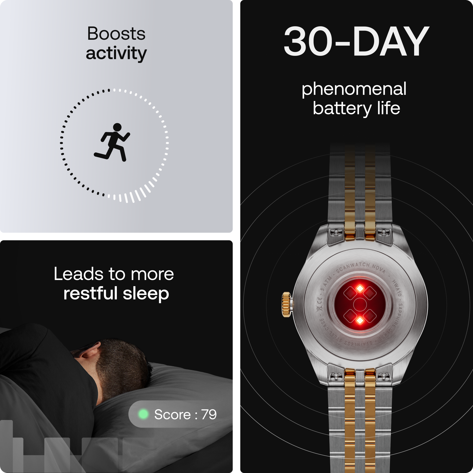 Withings ScanWatch Nova Brilliant 39mm - Gold