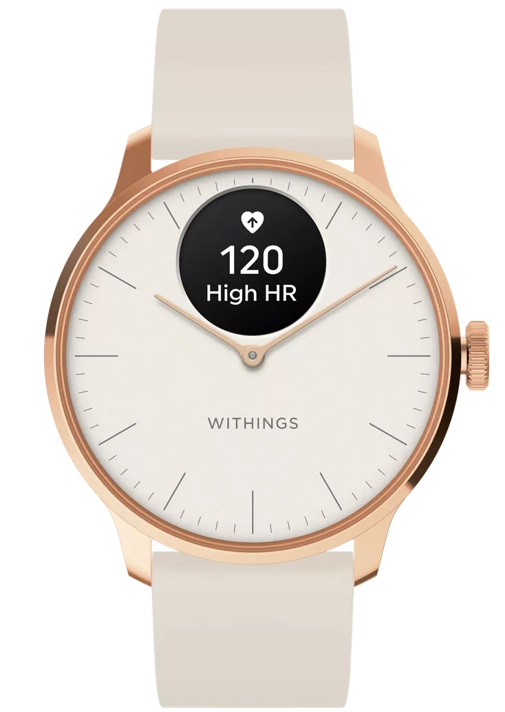 Withings Scanwatch Light / 37mm  (Activity, Sleep Tracker / Stainless steel, fkm wristband, sapphire glass) - Send