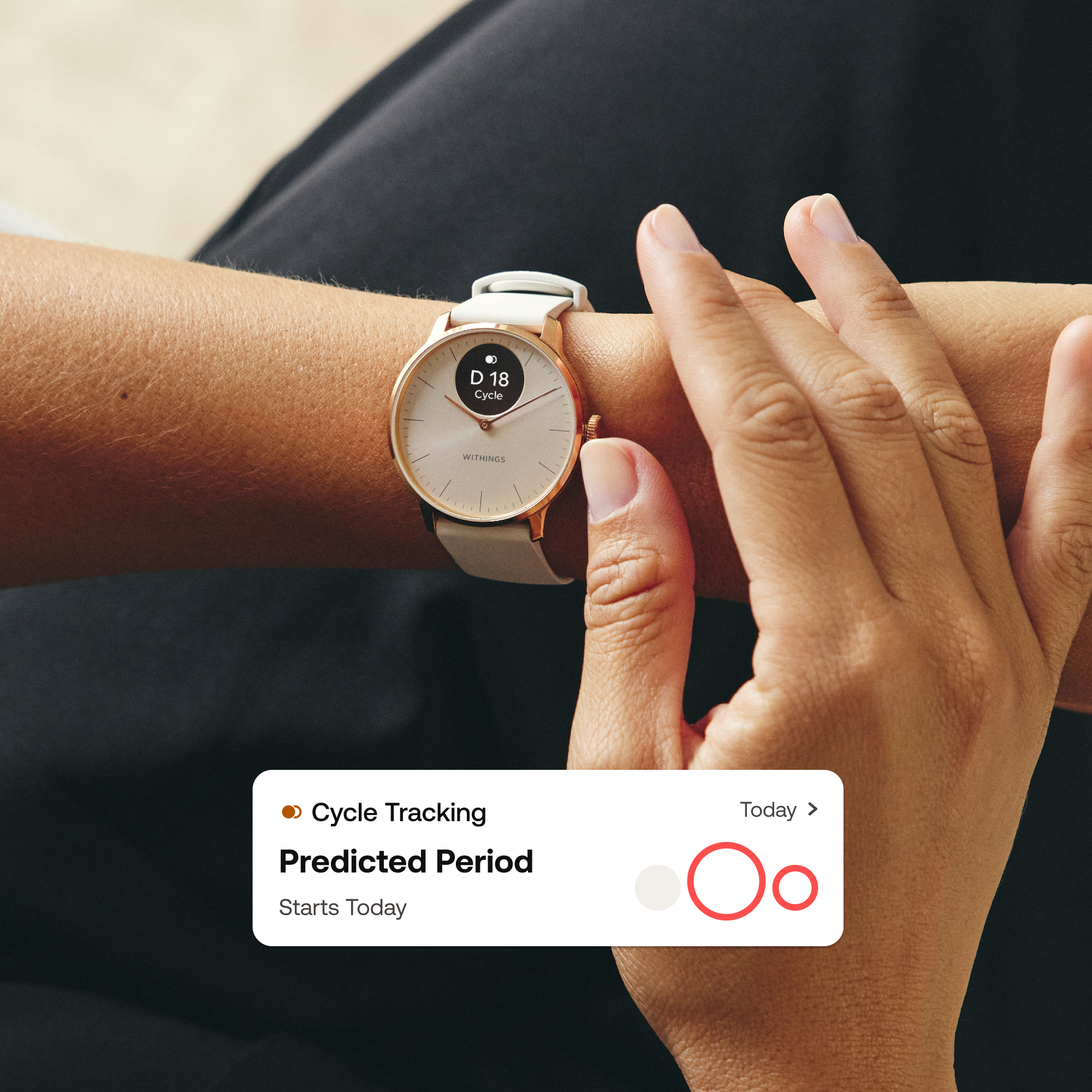 Withings Scanwatch Light / 37mm  (Activity, Sleep Tracker / Stainless steel, fkm wristband, sapphire glass) - Send