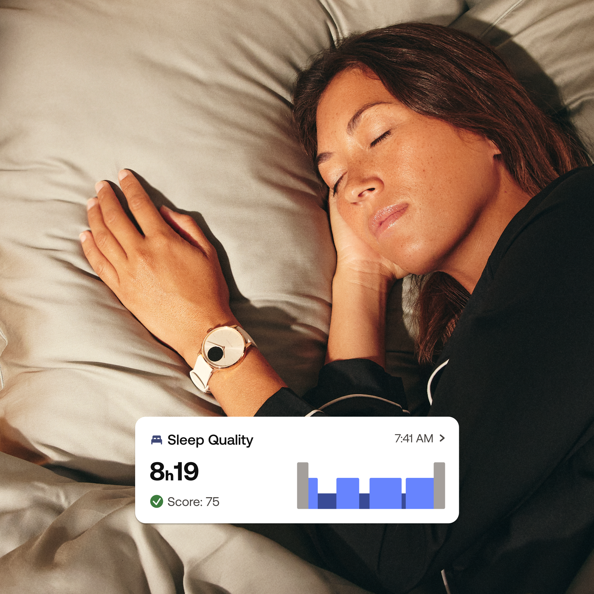 Withings Scanwatch Light / 37mm  (Activity, Sleep Tracker / Stainless steel, fkm wristband, sapphire glass) - Send