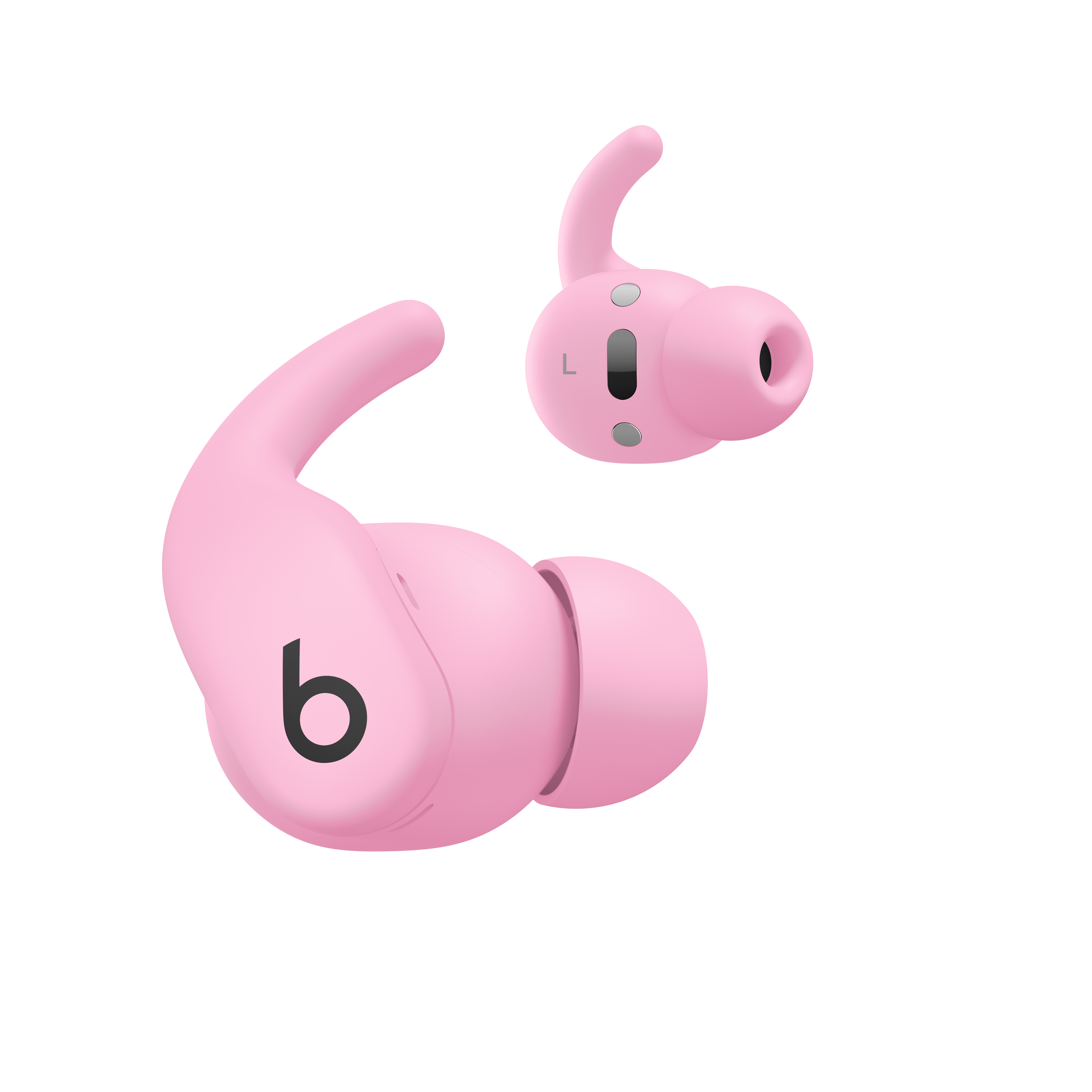 Powerbeats Fit – bezdrátová sluchátka do uší s potlačením hluku pro sport s bezpečným uchycením – Růžová
