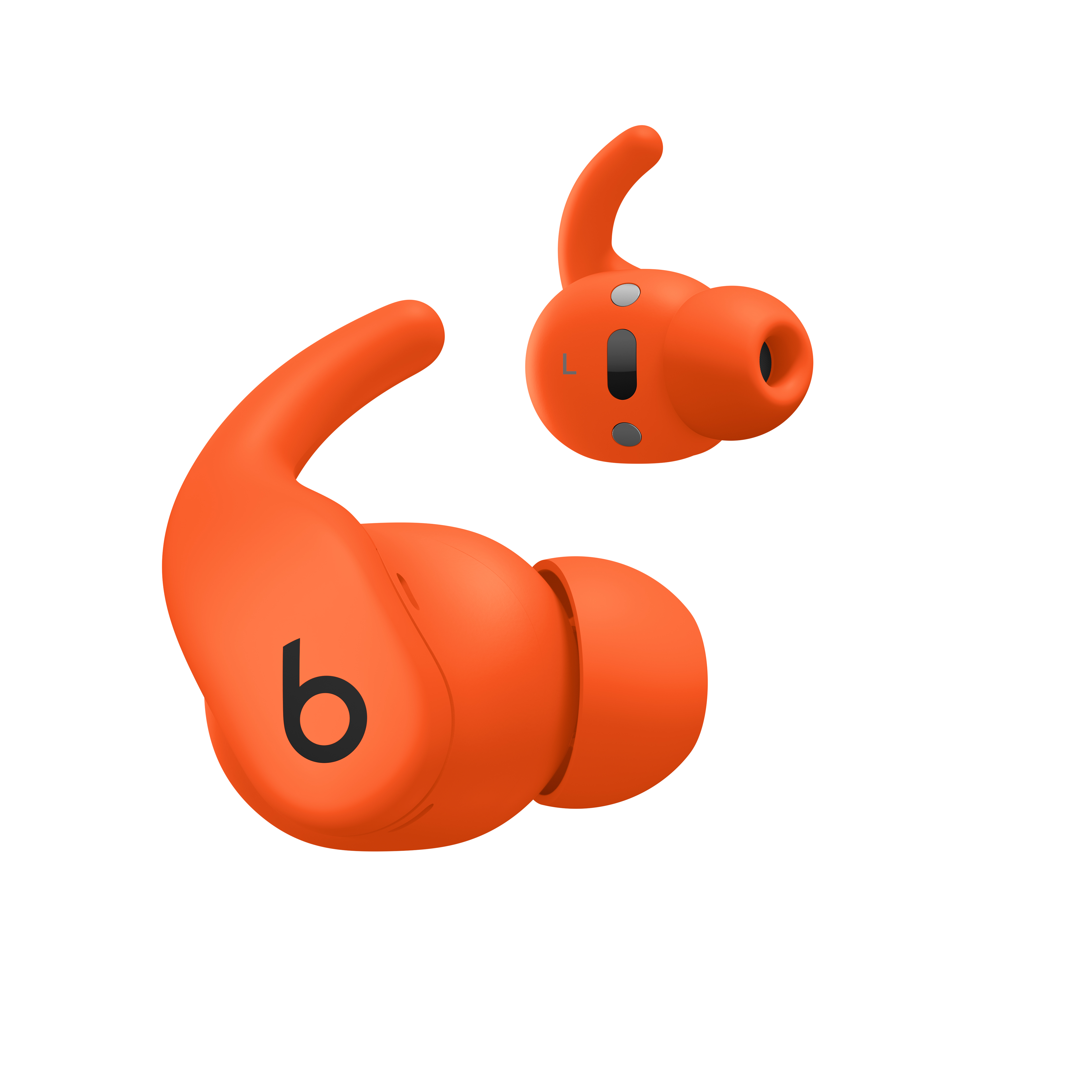 Powerbeats Fit – bezdrátová sluchátka do uší s potlačením hluku pro sport s bezpečným uchycením – Oranžová