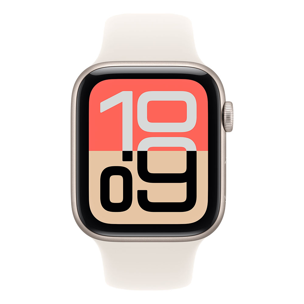 Apple Watch SE 3 GPS 44mm Starlight Aluminium Case with Starlight Sport Band - S/M