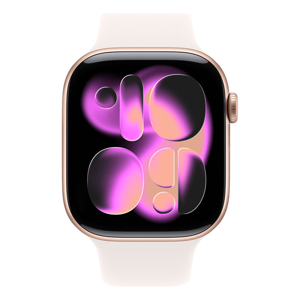 Apple Watch S11 GPS 46mm Rose Gold Aluminium Case with Light Blush Sport Band - M/L