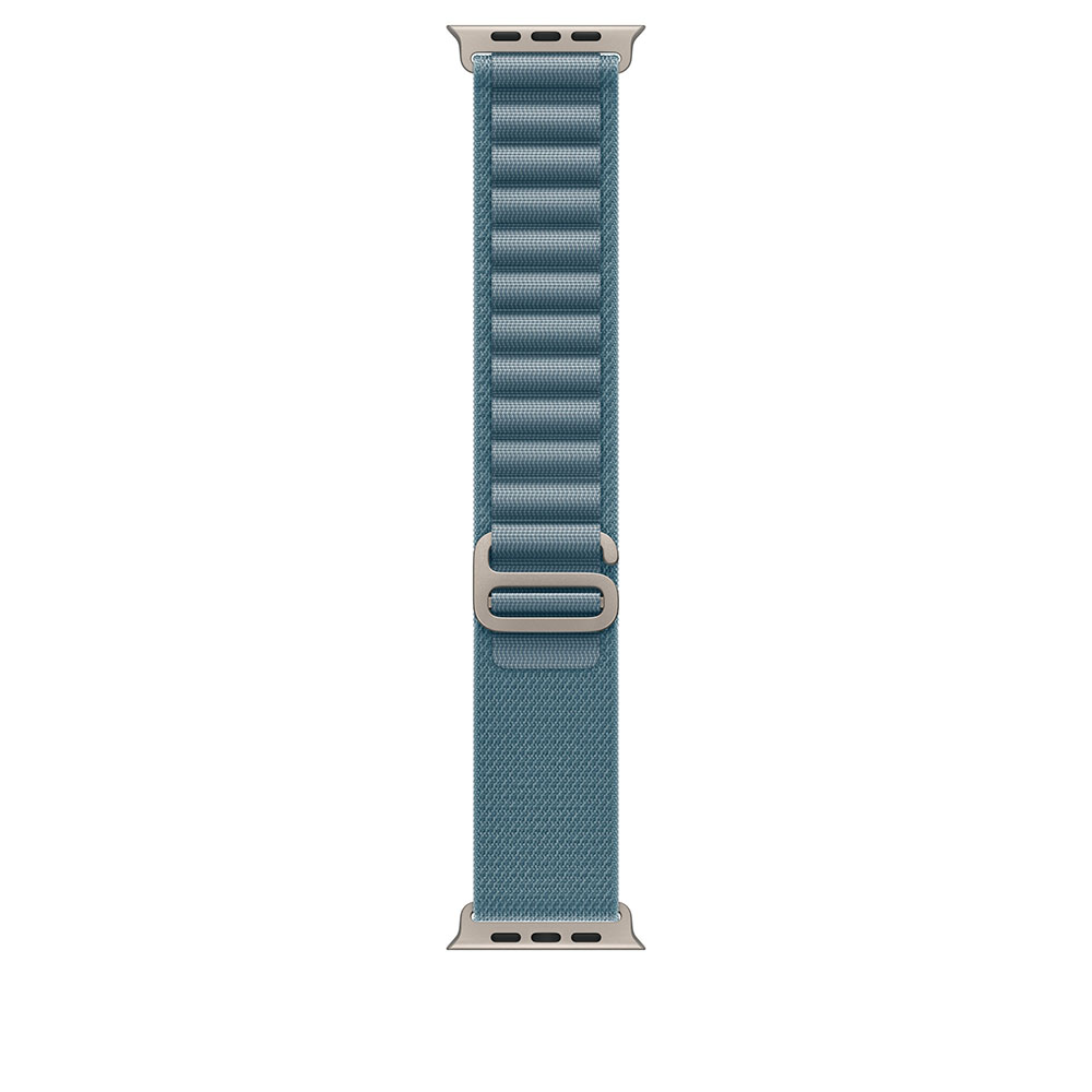 Apple Watch Ultra 3 Cellular 49mm Natural Titanium Case with Light Blue Alpine Loop - Medium