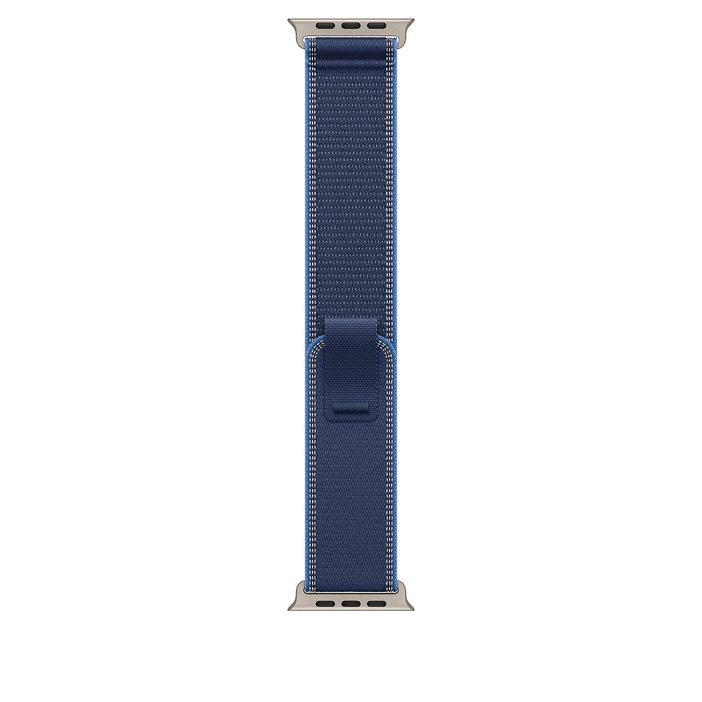 Apple Watch Ultra 3 Cellular 49mm Natural Titanium Case with Blue/Bright Blue Trail Loop - S/M