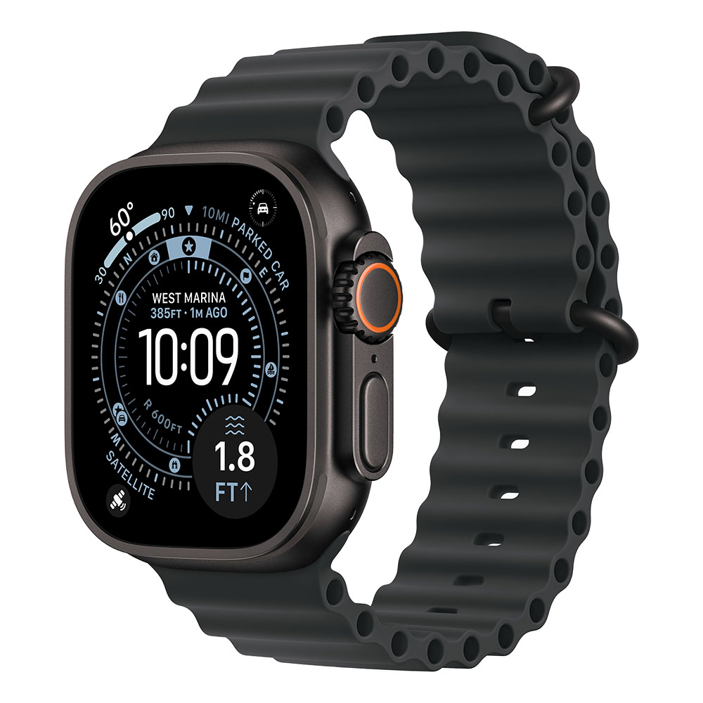 Apple Watch Ultra 3 Cellular 49mm Black Titanium Case with Black Ocean Band