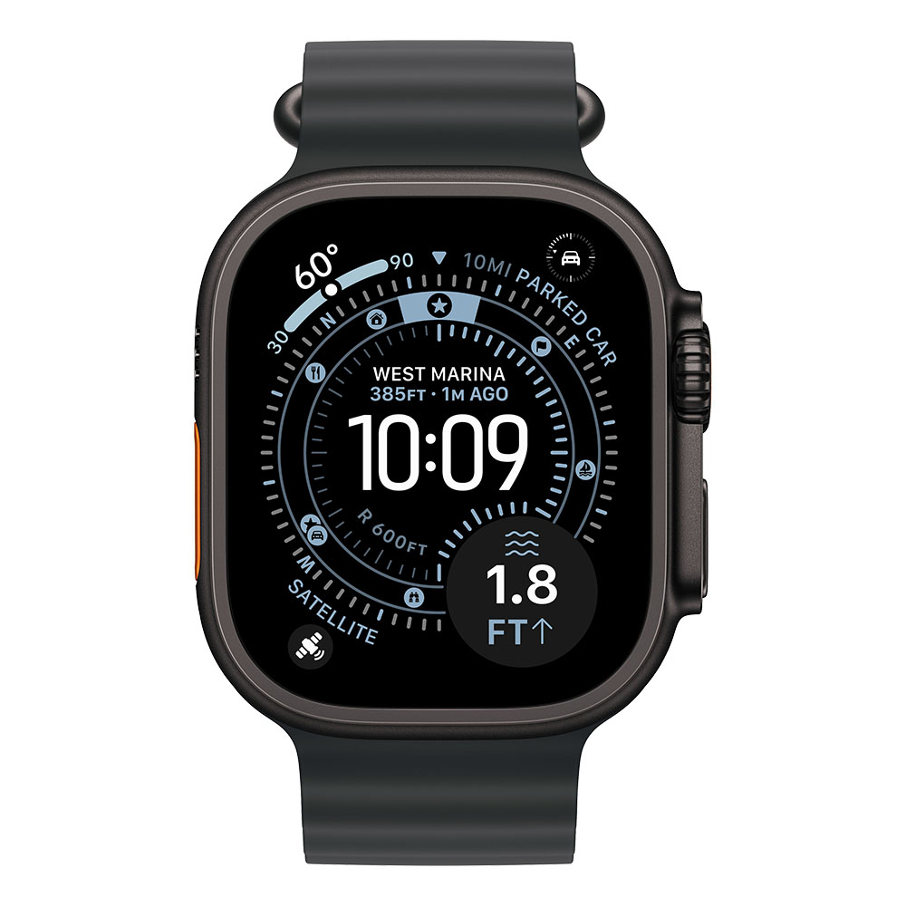 Apple Watch Ultra 3 Cellular 49mm Black Titanium Case with Black Ocean Band