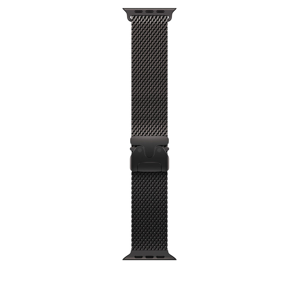 Apple Watch Ultra 3 Cellular 49mm Black Titanium Case with Black Titanium Milanese Loop - Small