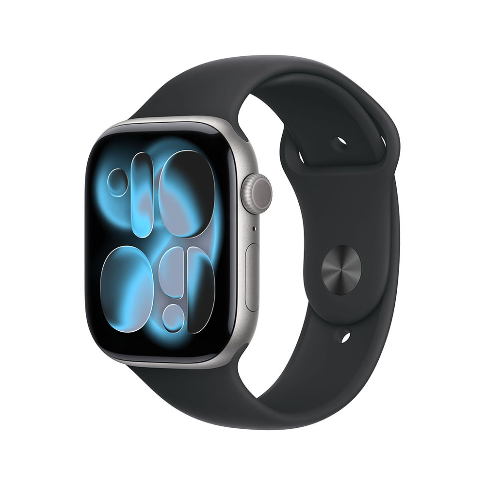 Apple Watch S11 Cellular 42mm Space Grey Aluminium Case with Black Sport Band - S/M