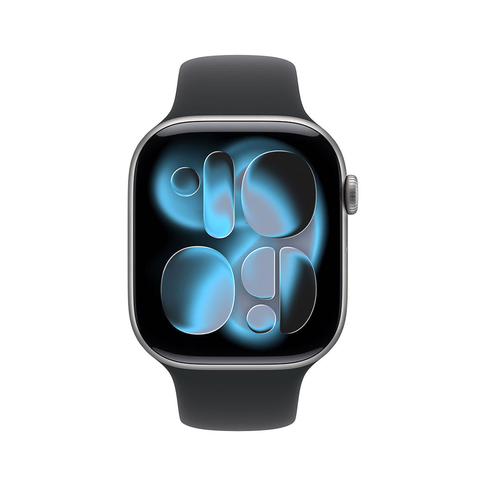Apple Watch S11 Cellular 42mm Space Grey Aluminium Case with Black Sport Band - S/M