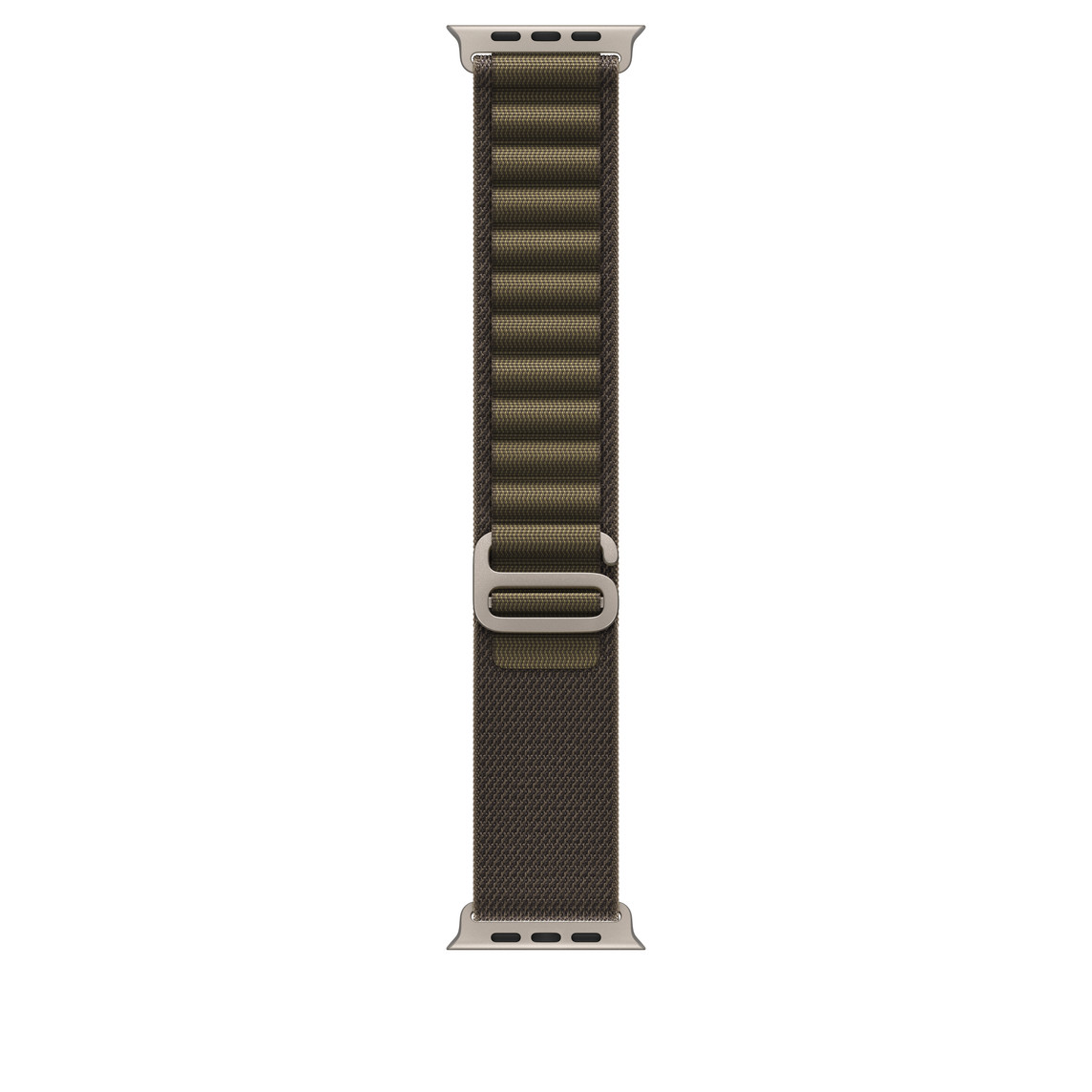 Watch 49 mm Titanium Loop: Dark Olive Alpine Loop – Small – Natural Titanium Finish – foto 1