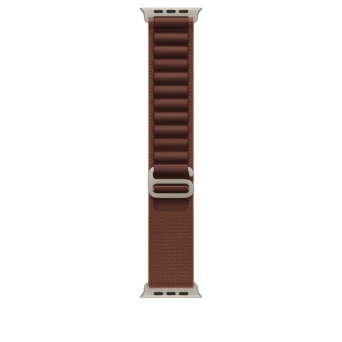 Watch 49 mm Titanium Loop: Burgundy Alpine Loop – Medium – Natural Titanium Finish – foto 1