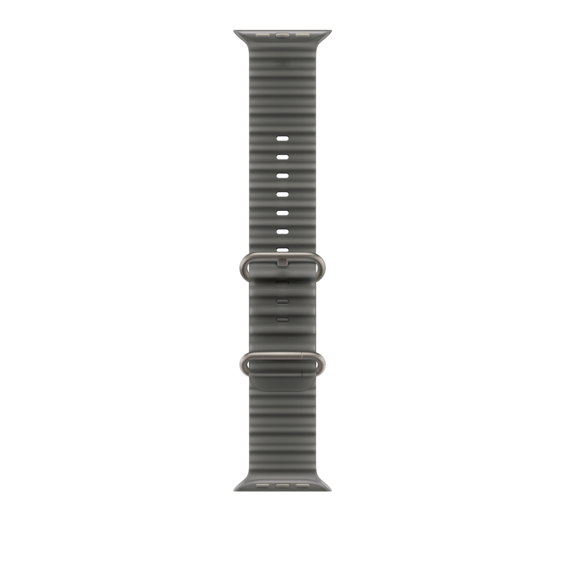 Watch 49 mm Titanium Band: Translucent Black Ocean Band – Natural Titanium Finish – foto 1